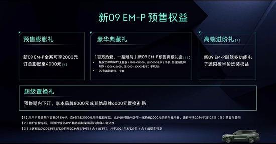 新款领克09 EM-P开启预售 预售价31.8万元起